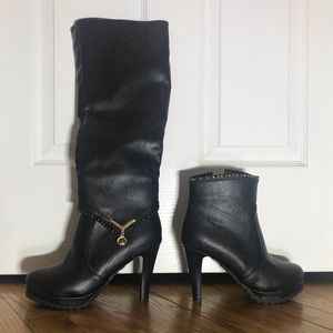 Tall / ankle black boots 7 baretraps